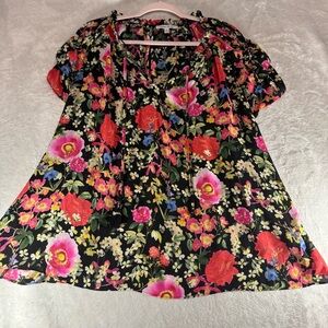 Rose & Olive Multicolor Floral Blouse